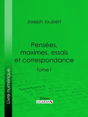 cover image of Pensées, maximes, essais et correspondance